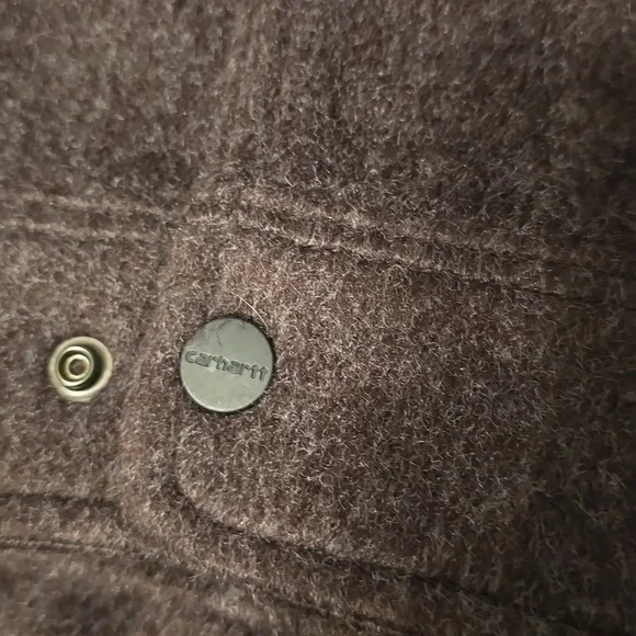 Carhartt Women's Loose Fit Brushed Fleece Shirt Jac - Picture 8 of 10